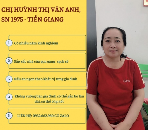 GIÚP VIỆC NHÀ NẤU ĂN , NẤU ĂN THEO KHẨU VỊ CHỦ NHÀ