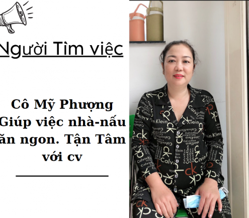 Cô Mỹ Phượng mong muốn tìm việc giúp việc nhà 