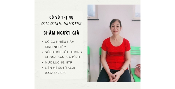 GIÚP VIỆC NHÀ, CHĂM ÔNG BÀ