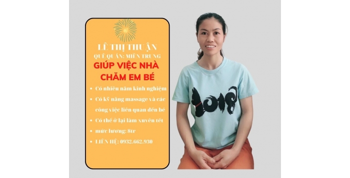 GIÚP VIỆC NHÀ, CHĂM BÉ