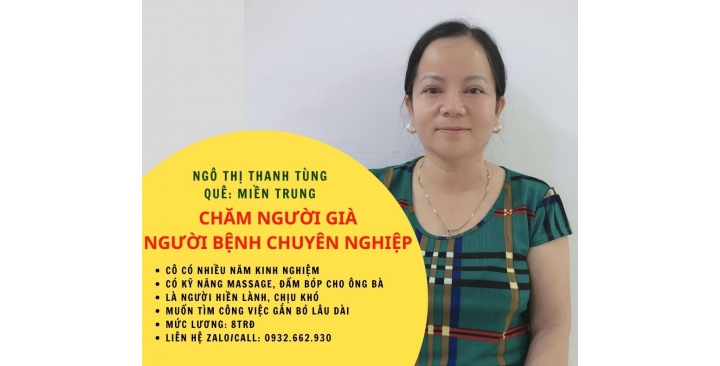 GIÚP VIỆC NHÀ, CHĂM ÔNG BÀ