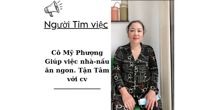 Cô Mỹ Phượng mong muốn tìm việc giúp việc nhà 